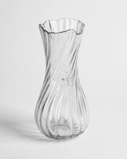 Glass Vase Tall Twisted