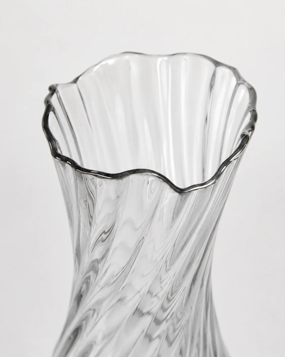 Glass Vase Tall Twisted