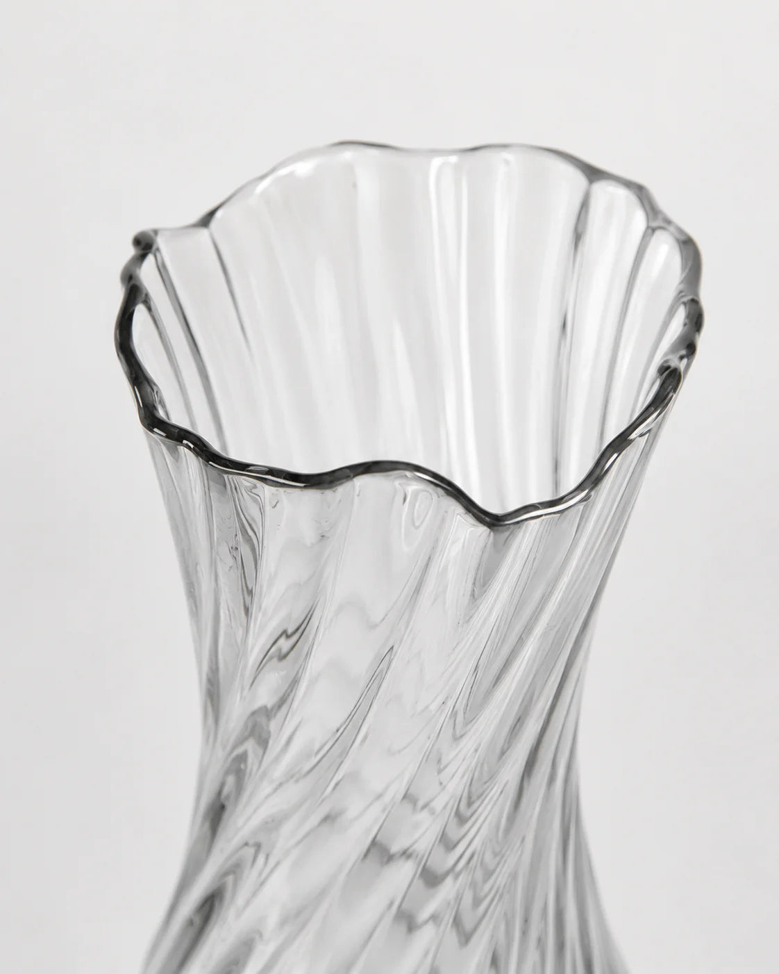 Glass Vase Tall Twisted
