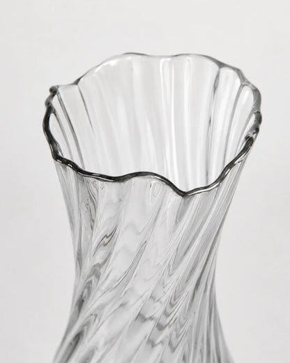 Glass Vase Tall Twisted