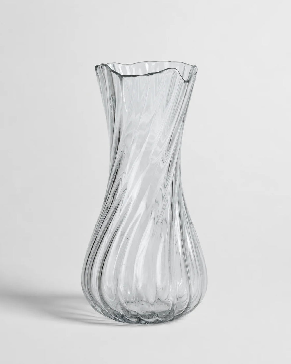 Glass Vase Tall Twisted