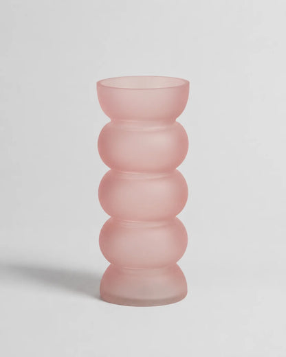 Glass Vase Frosted Bubble