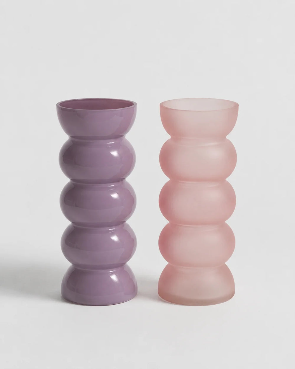 Glass Vase Frosted Bubble