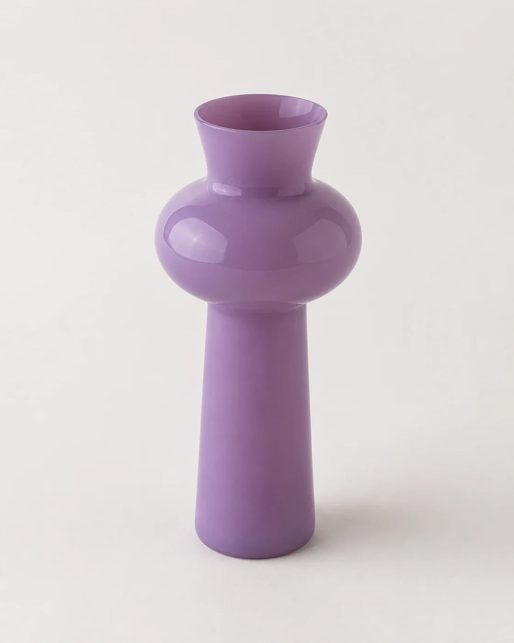 Glass Vase Frosted Trumpet