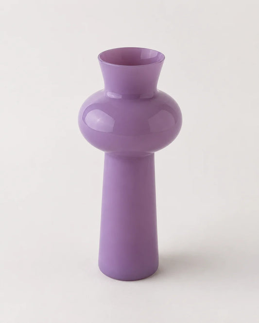 Glass Vase Frosted Trumpet