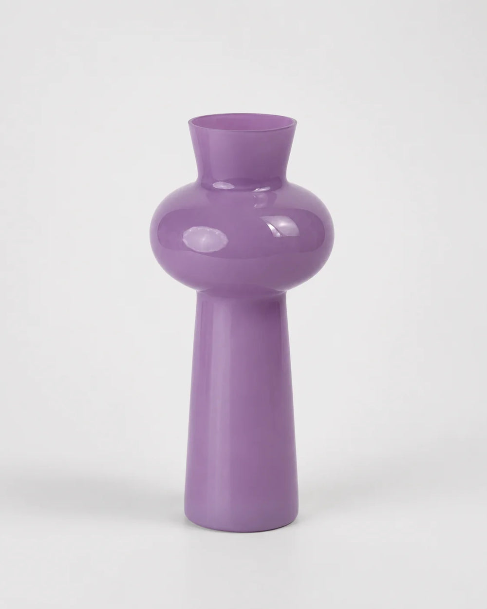 Glass Vase Frosted Trumpet