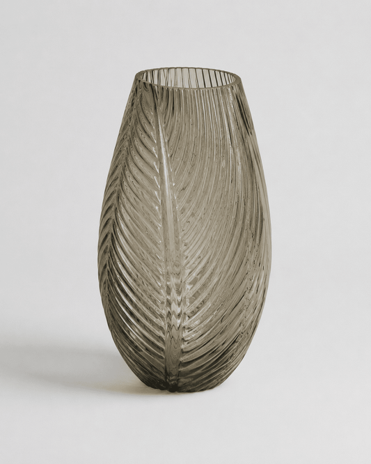 Glass Vase Bronze Twisted