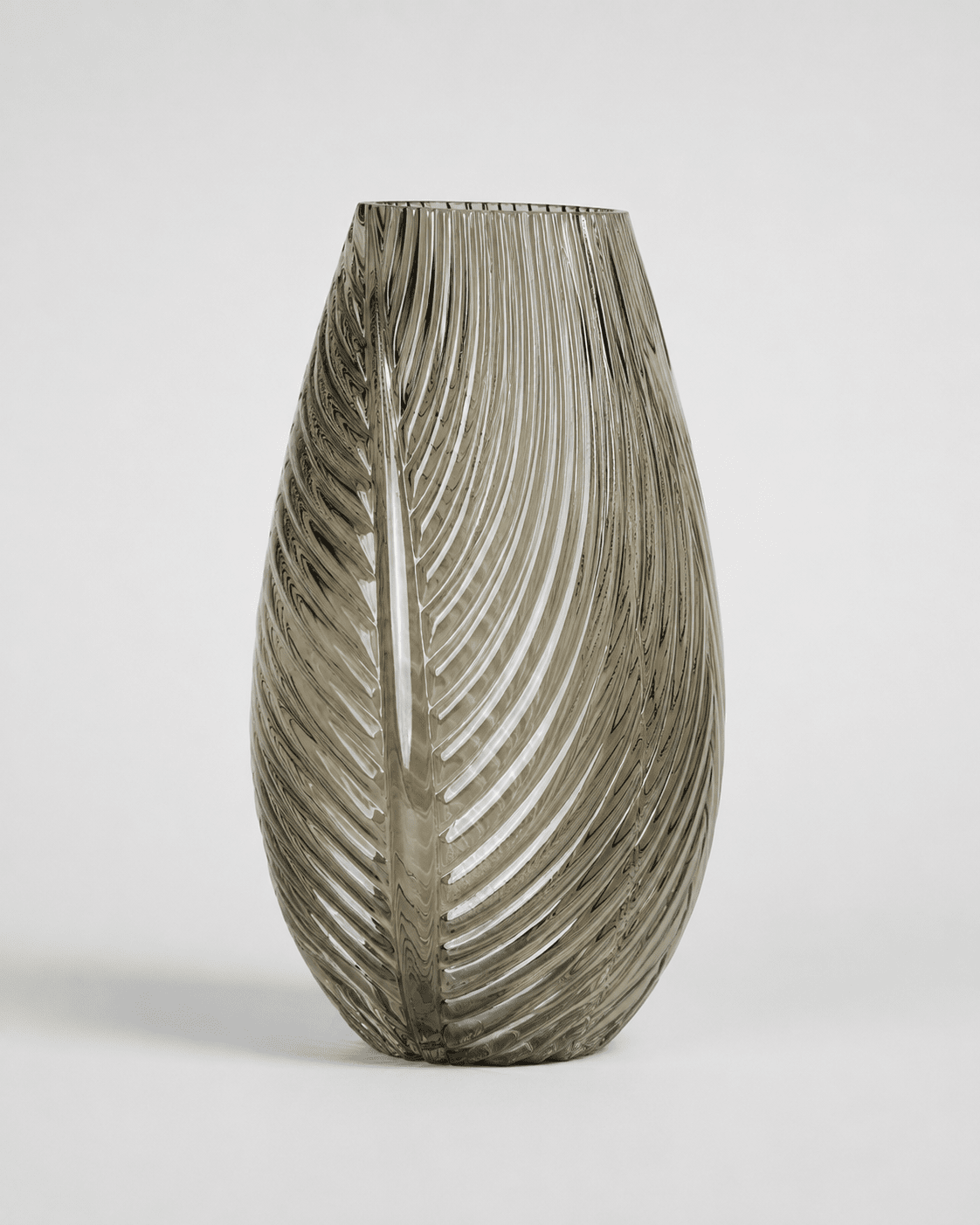 Glass Vase Bronze Twisted