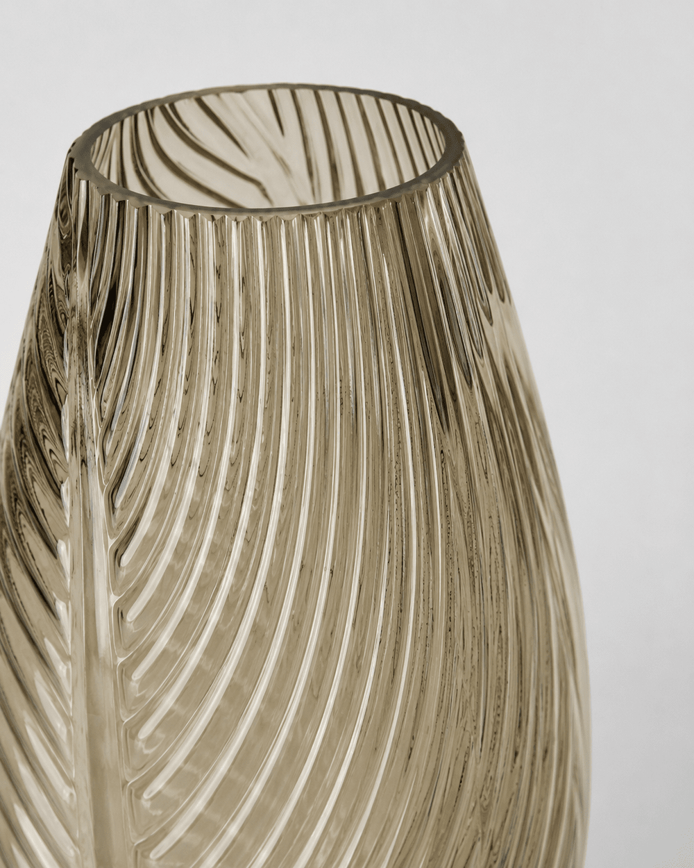 Glass Vase Bronze Twisted