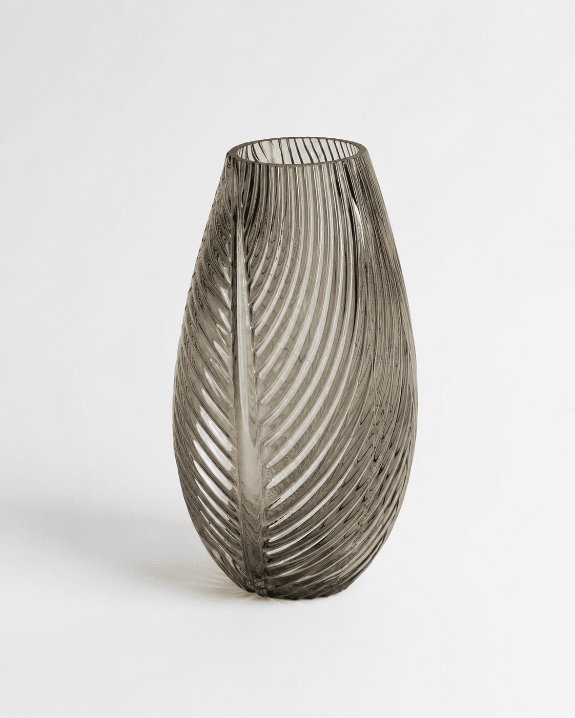 Glass Vase Bronze Twisted