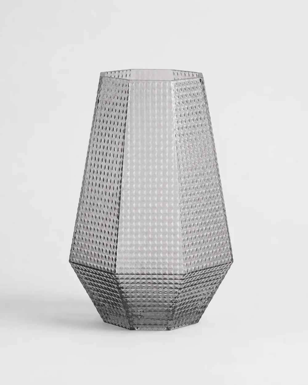 Glass Vase Hexagonal with Particle Effect