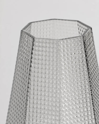 Glass Vase Hexagonal with Particle Effect