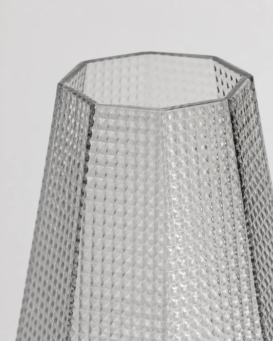 Glass Vase Hexagonal with Particle Effect