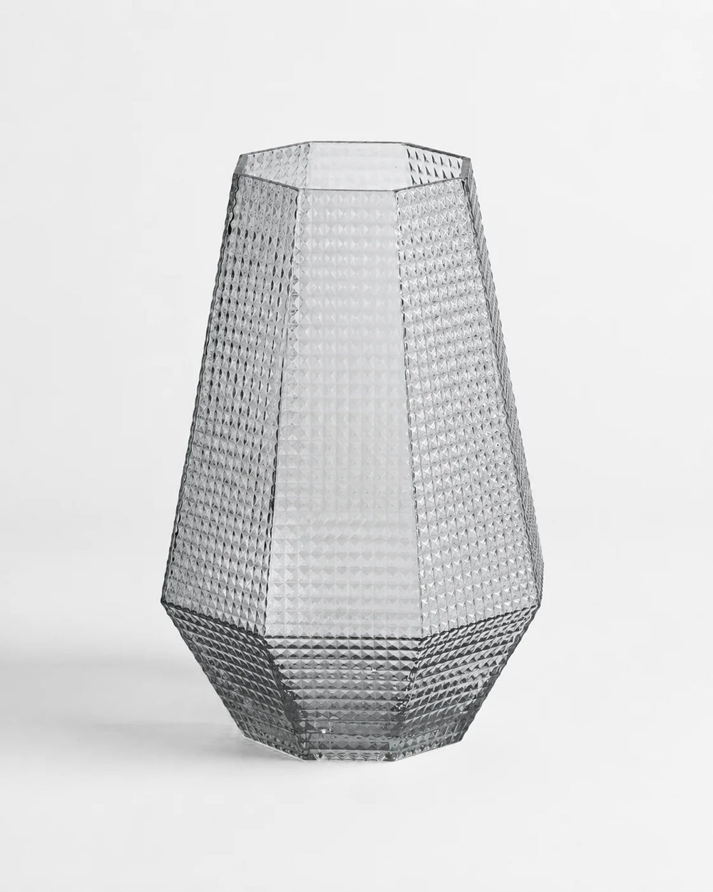 Glass Vase Hexagonal with Particle Effect