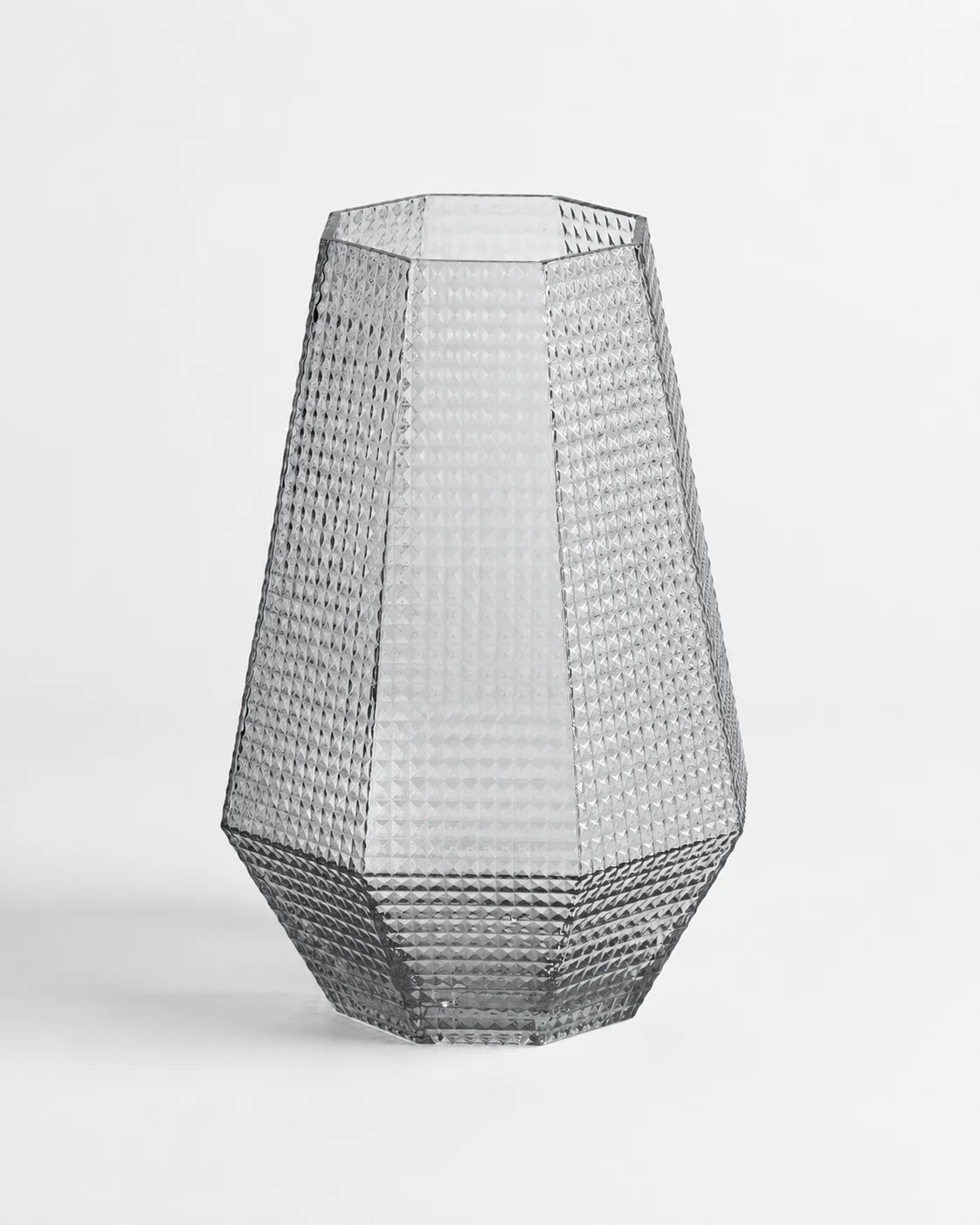 Glass Vase Hexagonal with Particle Effect