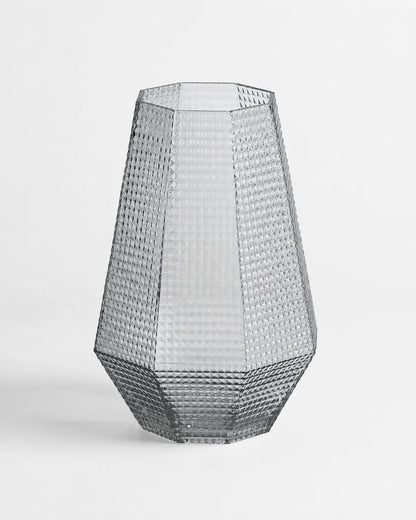 Glass Vase Hexagonal with Particle Effect