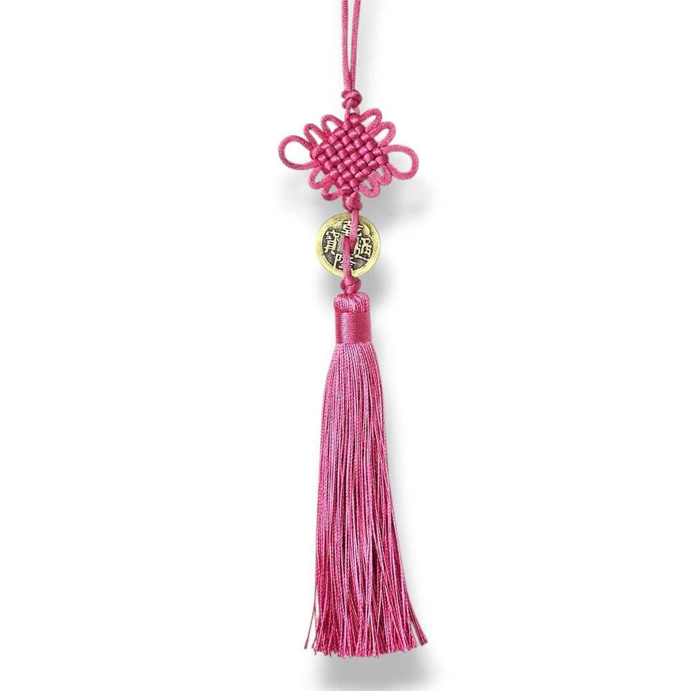 CNY Tassle with Gold Coin - Pink (5pcs)