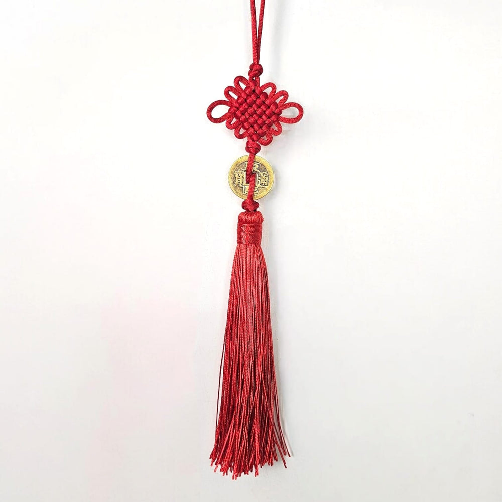 CNY Tassle with Gold Coin - Red (5pcs)