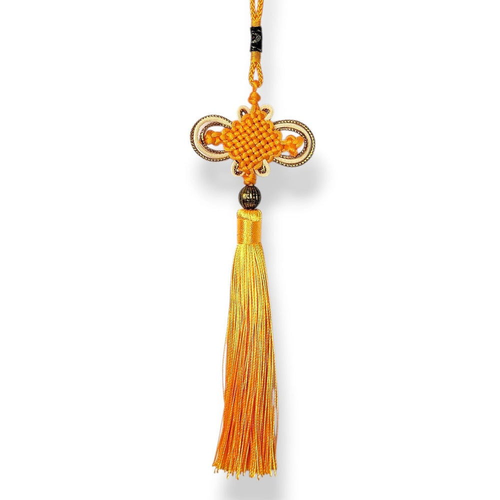 CNY Tassle with Gold Line - Yellow (5pcs)