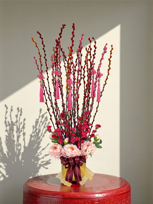 Blush Harmony Pussy Willows – Table Flower