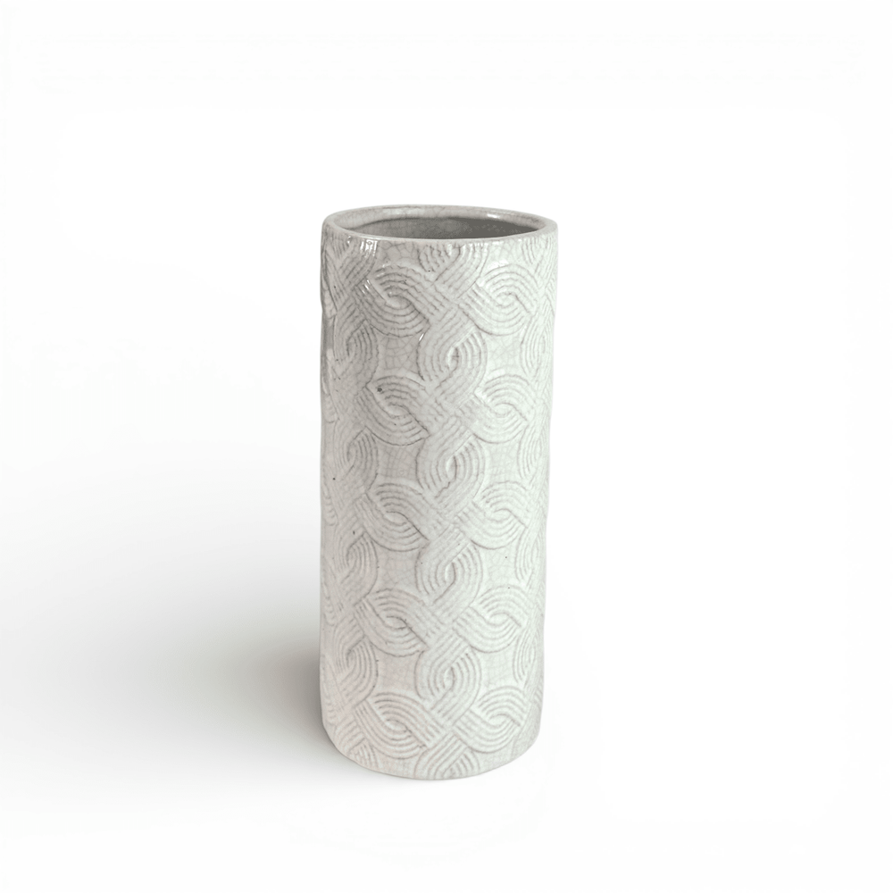Ceramic With Knot Design - White