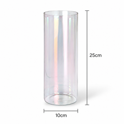 Tall Glass Holographic Color 10cm(D) x 25cm(H)