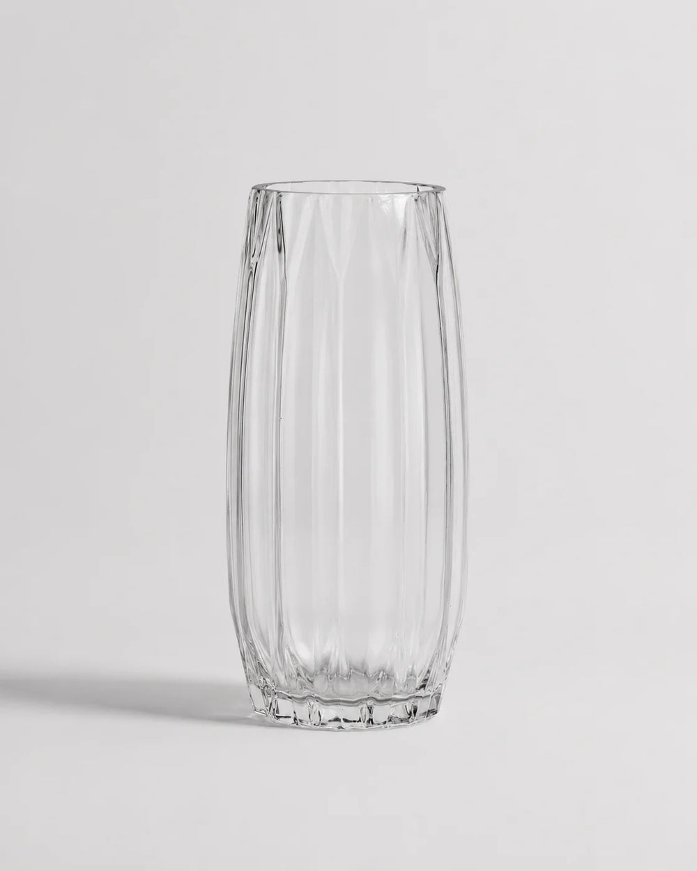 Glass Vase Lined Curved