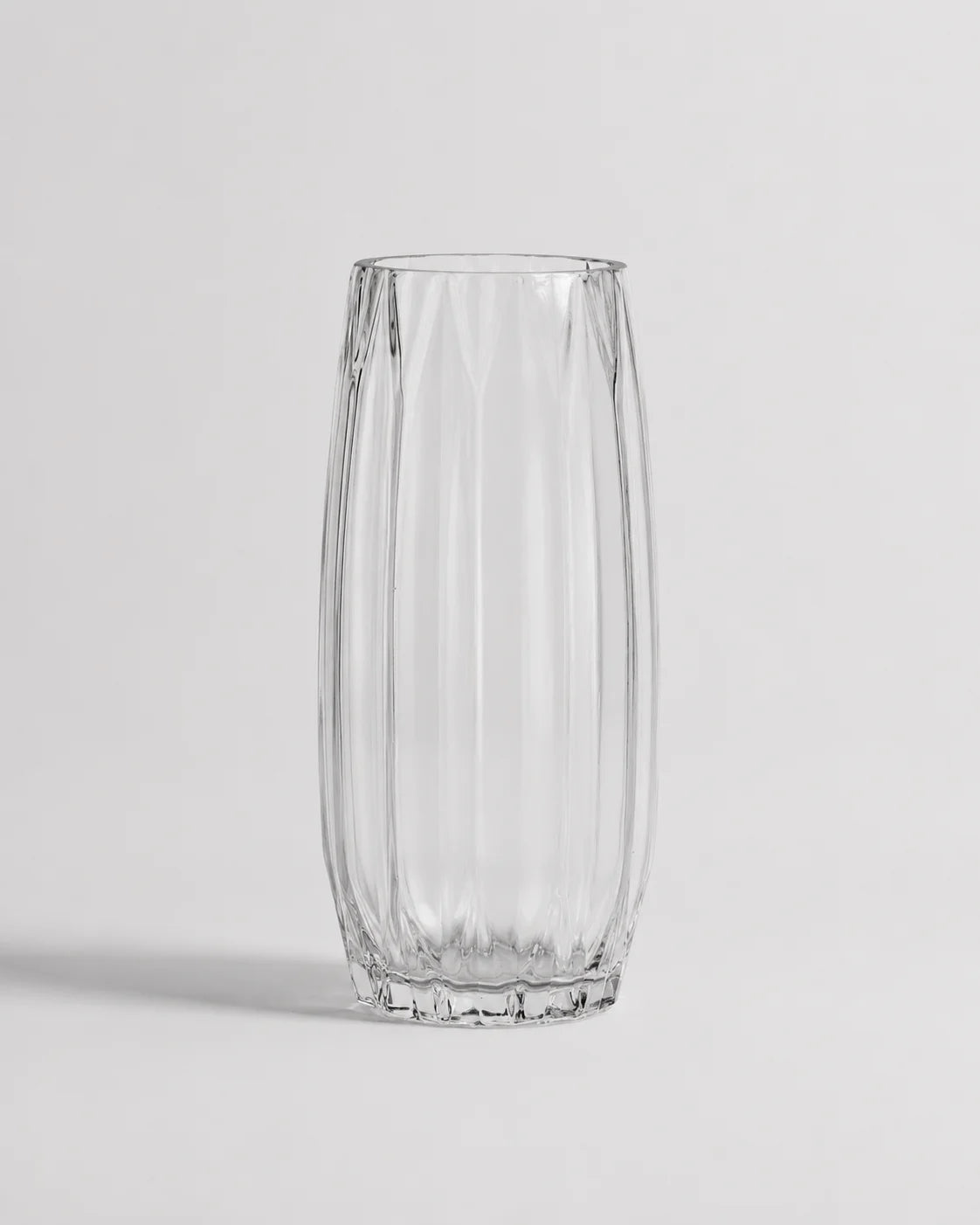 Glass Vase Lined Curved