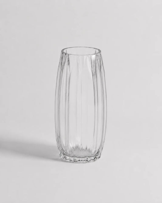 Glass Vase Lined Curved