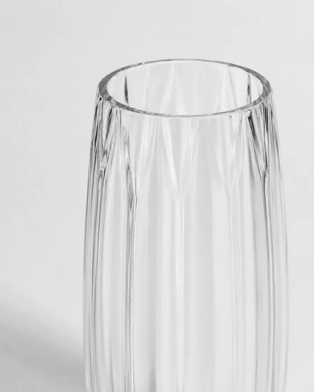 Glass Vase Lined Curved
