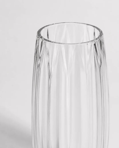 Glass Vase Lined Curved