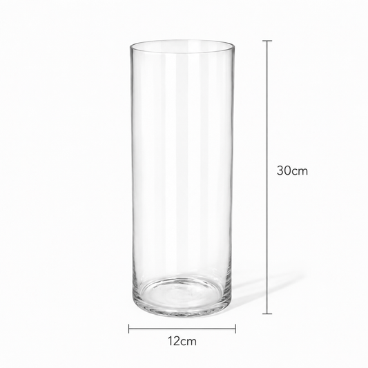 Glass 12cm(D)x 30cm(H)