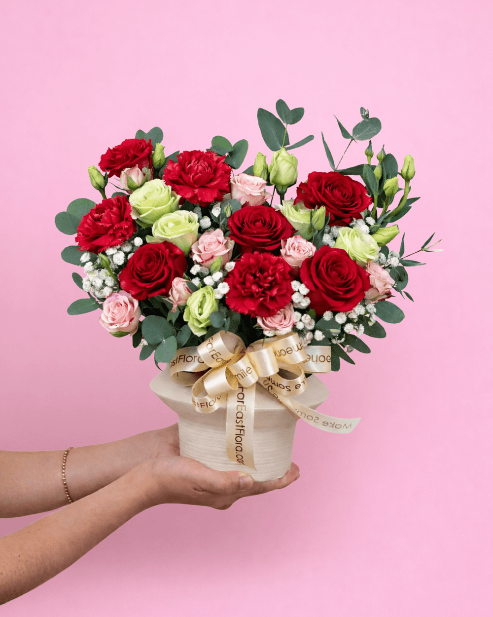 MD12 | Constant Care - Red Rose Ceramic Vase Arrangement