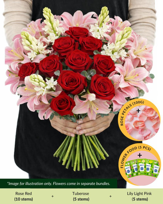 FCMRY03A - Tuberose, Rose, Lily & Rose Petals