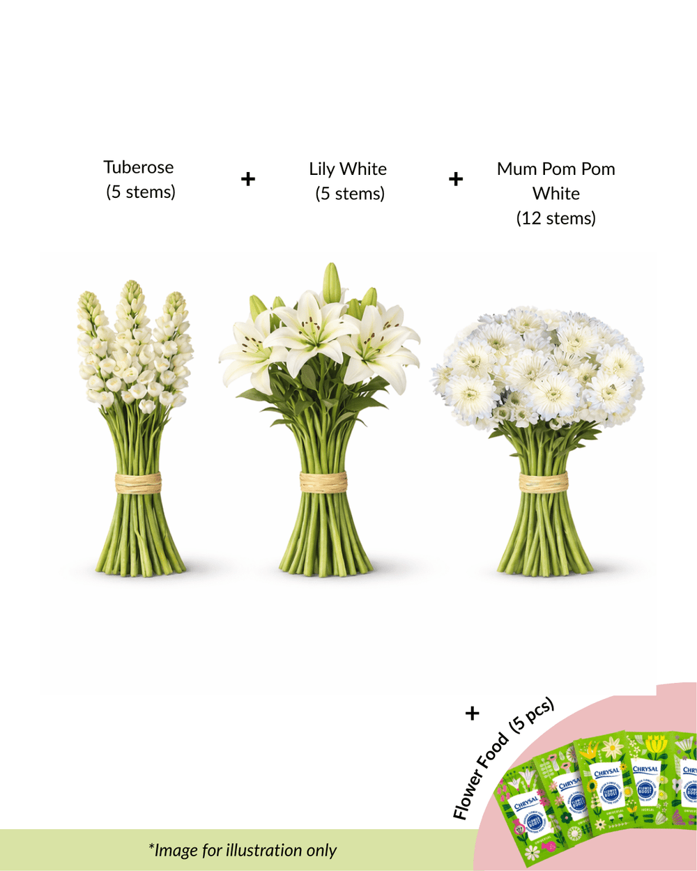 FCMRY04A - Tuberose, Lily & Mum Pom Pom
