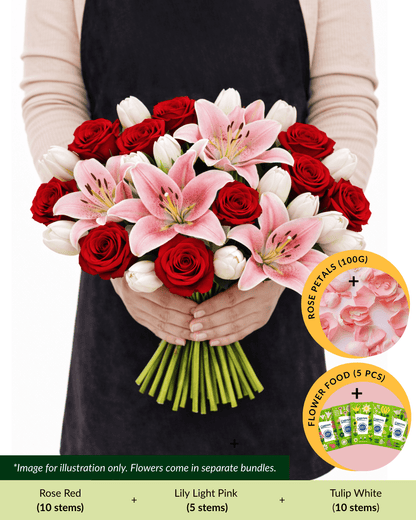 FCMRY11 - Rose, Lily, Tulip & Rose Petals