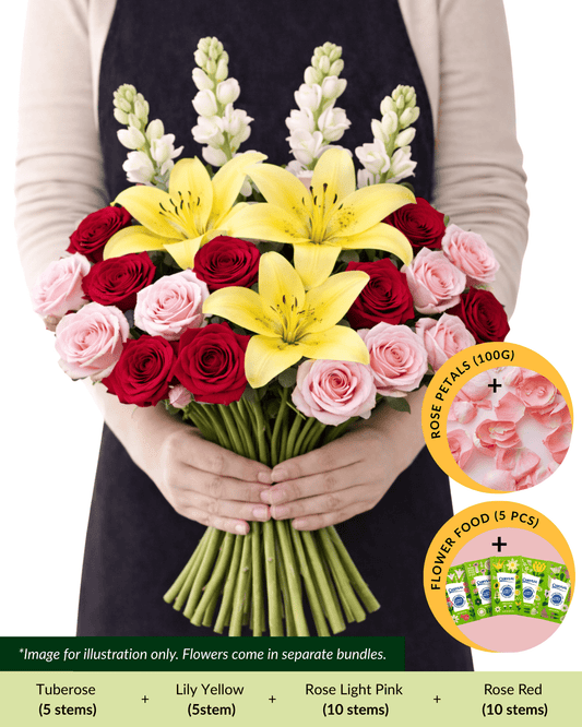 FCMRY18 - Tuberose, Rose Pink, Rose Red, & Lily