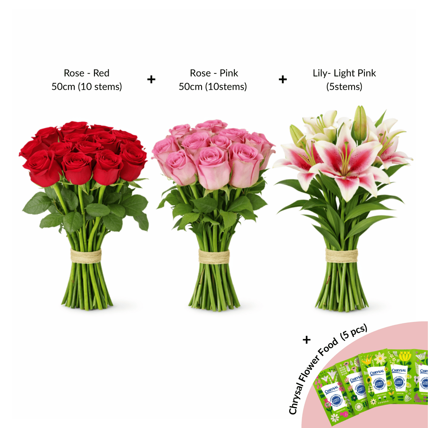 FCMVD07 - Rose Red, Rose Pink & Lily