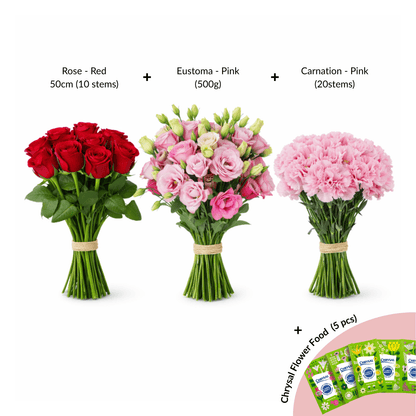 FCMVD08 - Rose, Eustoma & Carnation