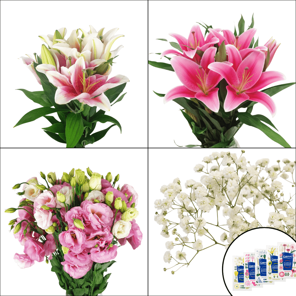 FCMVD12 - Lilies, Eustoma & Baby's Breath