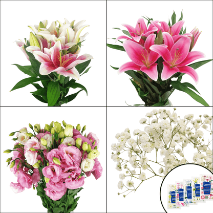 FCMVD12 - Lilies, Eustoma & Baby's Breath