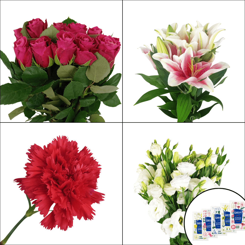 FCMVD14 - Roses, Lilies, Carnation & Eustoma