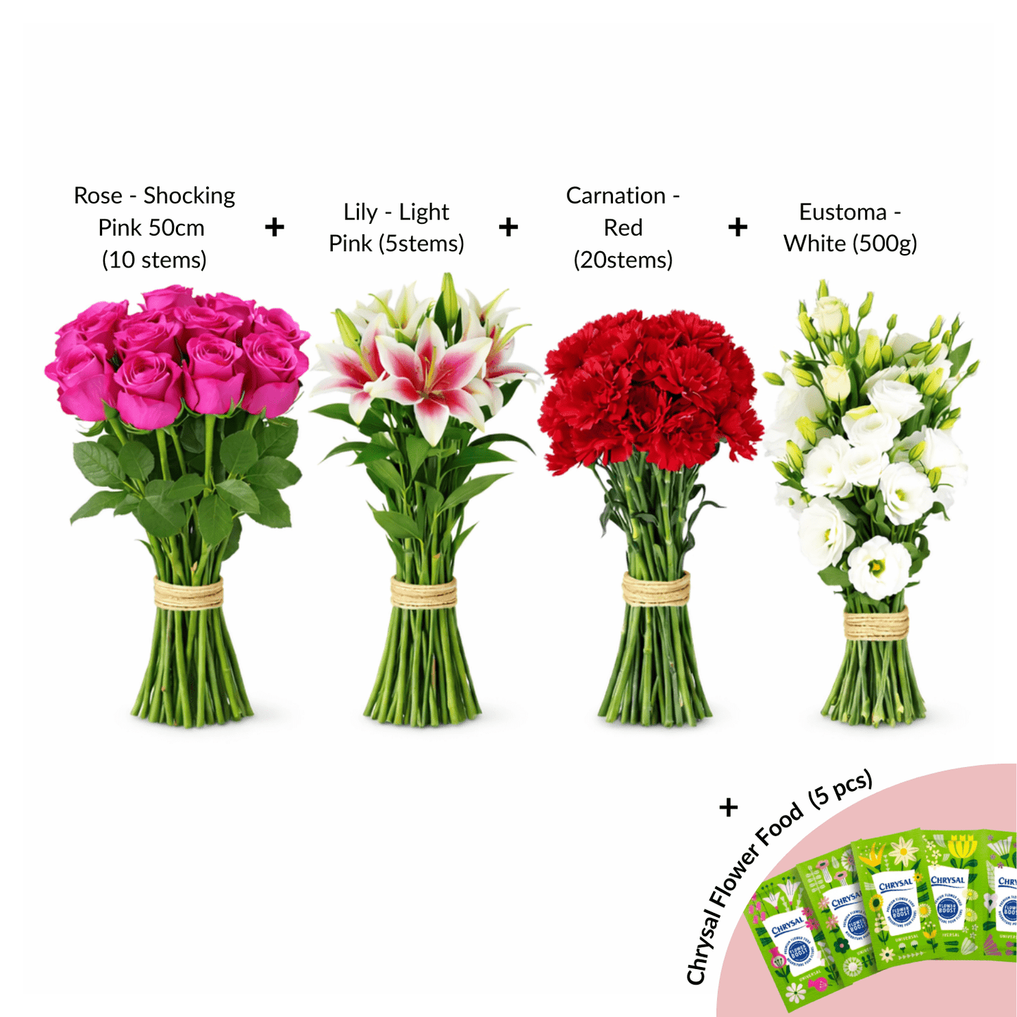 FCMVD14 - Roses, Lilies, Carnation & Eustoma