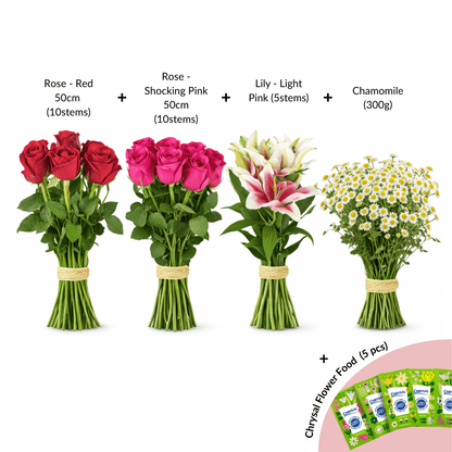 FCMVD15 - Roses, Lily & Chamomile