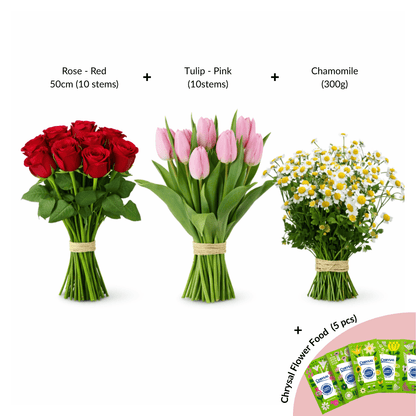FCMVD19 - Rose, Tulip & Chamomile