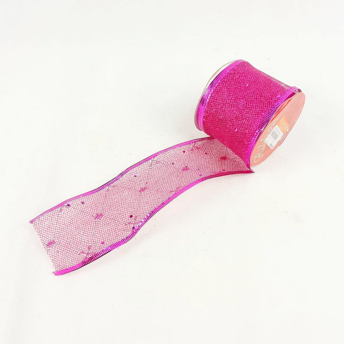 [BUY 1 FREE 1] Xmas Ribbon 003 - Pink (1 Roll)