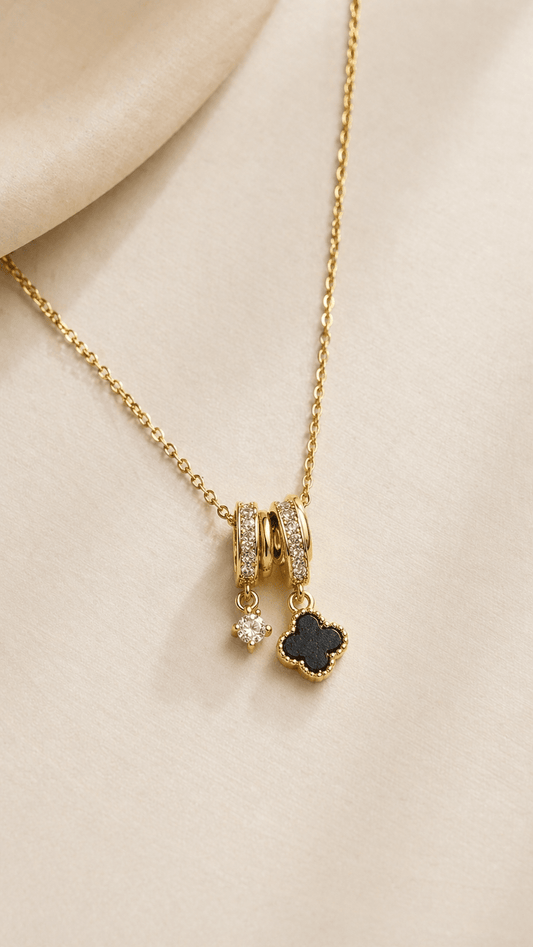 Midnight Clover Necklace (18 - 20cm)