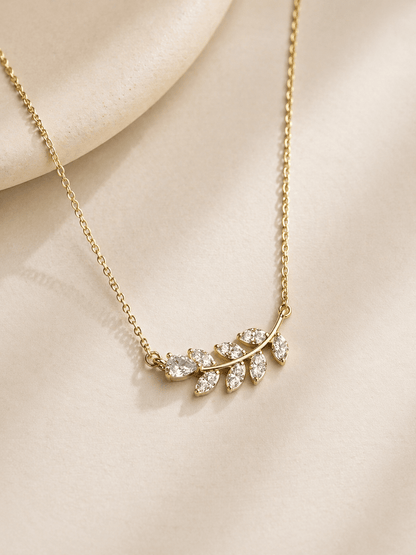 Celeste Leaf Necklace (18 - 20cm)