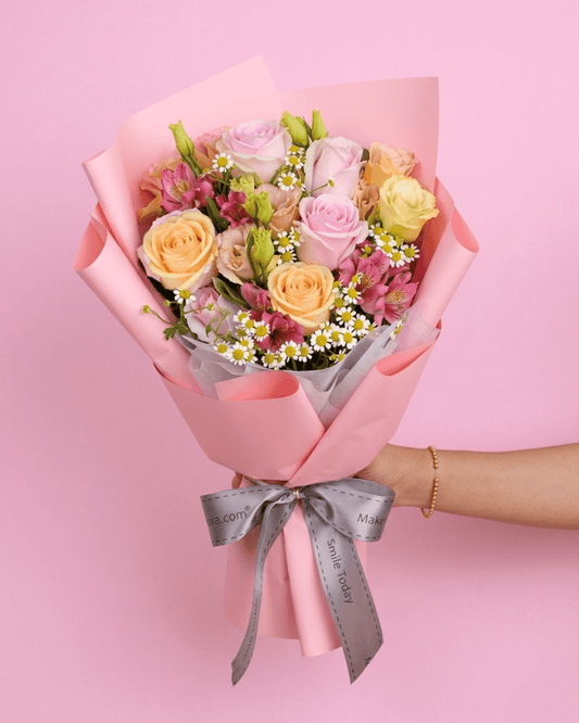 MD08 | Loving Haven - Pink Peach Avalanche Rose Bouquet