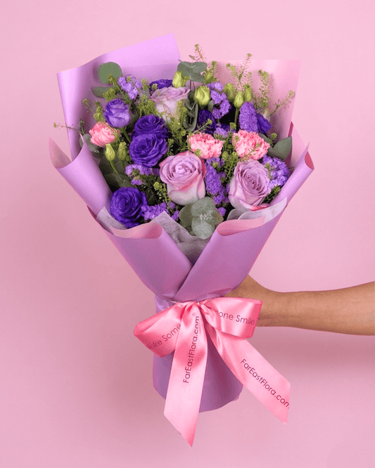 MD05 | Cherished Grace - Purple Rose Carnation Bouquet